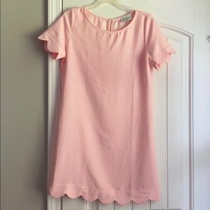 Pink scallop dress size small